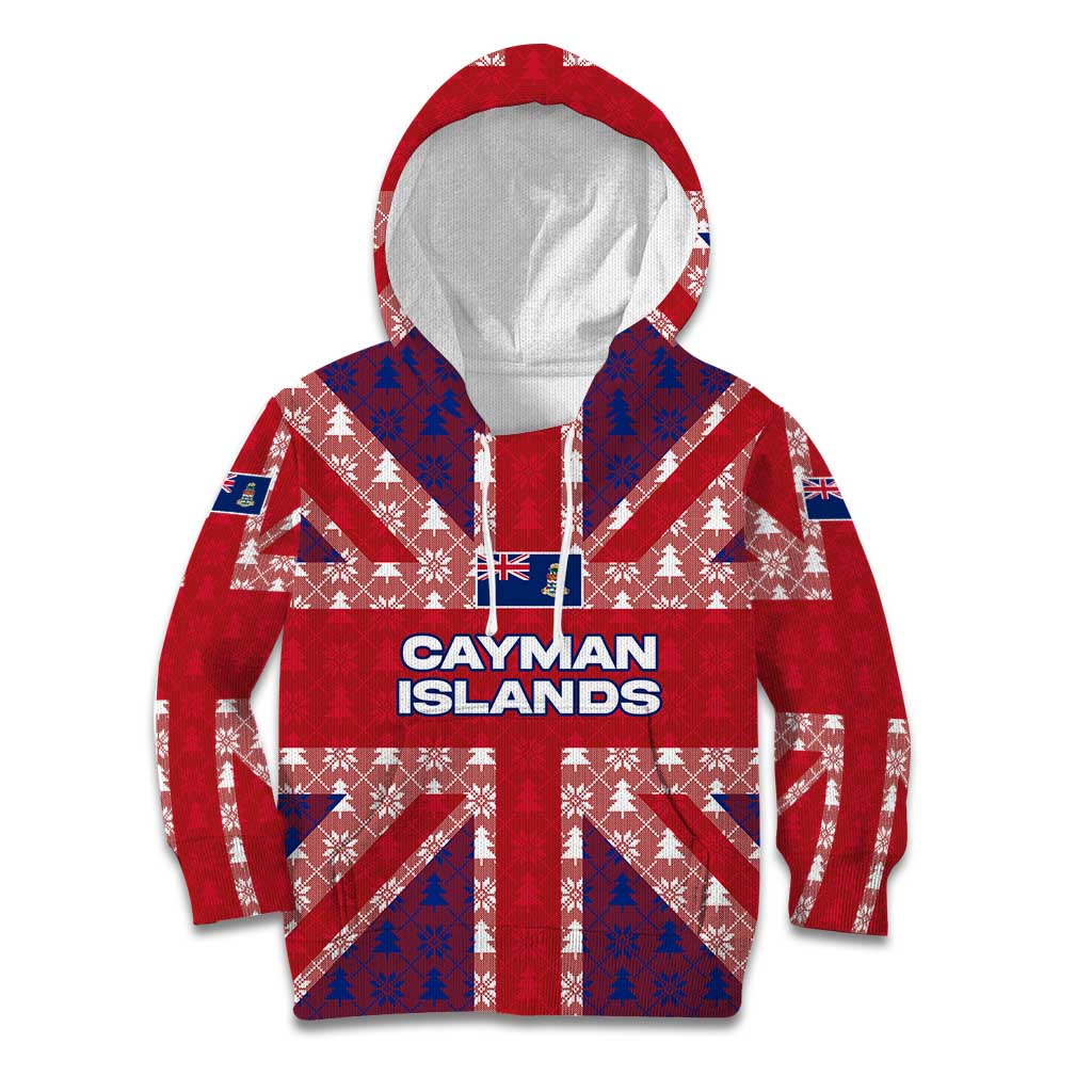 Cayman Islands Christmas Kid Hoodie Xmas Pattern and Coat of Arms - Wonder Print Shop