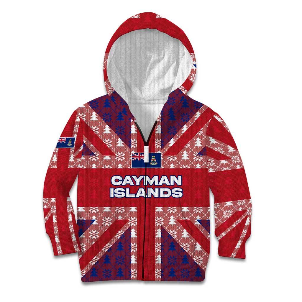 Cayman Islands Christmas Kid Hoodie Xmas Pattern and Coat of Arms - Wonder Print Shop