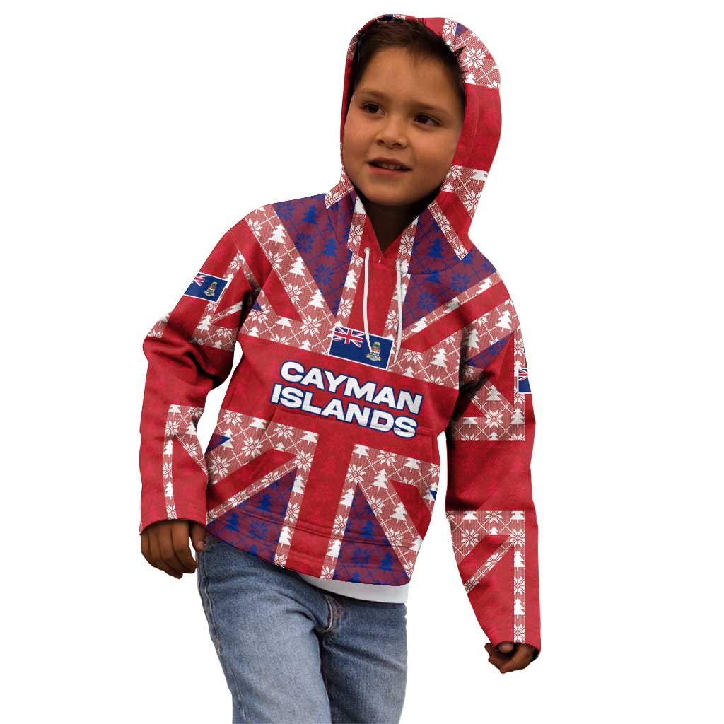 Cayman Islands Christmas Kid Hoodie Xmas Pattern and Coat of Arms - Wonder Print Shop