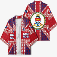 Cayman Islands Christmas Kimono Xmas Pattern and Coat of Arms - Wonder Print Shop
