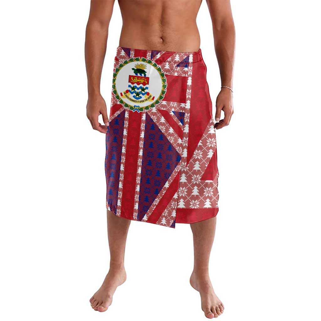 Cayman Islands Christmas Lavalava Xmas Pattern and Coat of Arms - Wonder Print Shop