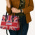 Cayman Islands Christmas Leather Bag Xmas Pattern and Coat of Arms - Wonder Print Shop