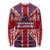 Cayman Islands Christmas Long Sleeve Shirt Xmas Pattern and Coat of Arms - Wonder Print Shop