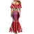 Cayman Islands Christmas Mermaid Dress Xmas Pattern and Coat of Arms - Wonder Print Shop