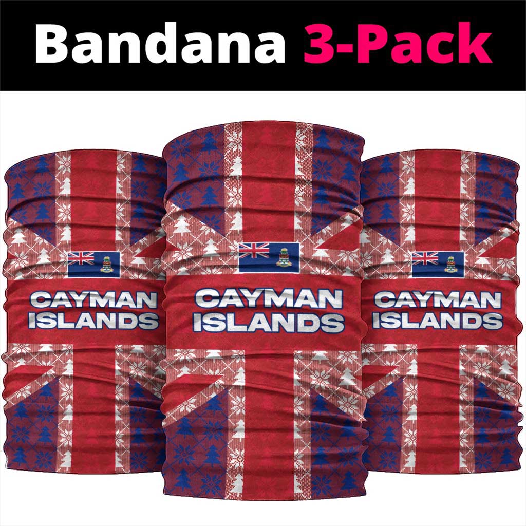 Cayman Islands Christmas Neck Gaiter Xmas Pattern and Coat of Arms - Wonder Print Shop