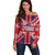 Cayman Islands Christmas Off Shoulder Sweater Xmas Pattern and Coat of Arms - Wonder Print Shop