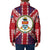 Cayman Islands Christmas Padded Jacket Xmas Pattern and Coat of Arms - Wonder Print Shop