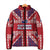 Cayman Islands Christmas Padded Jacket Xmas Pattern and Coat of Arms - Wonder Print Shop