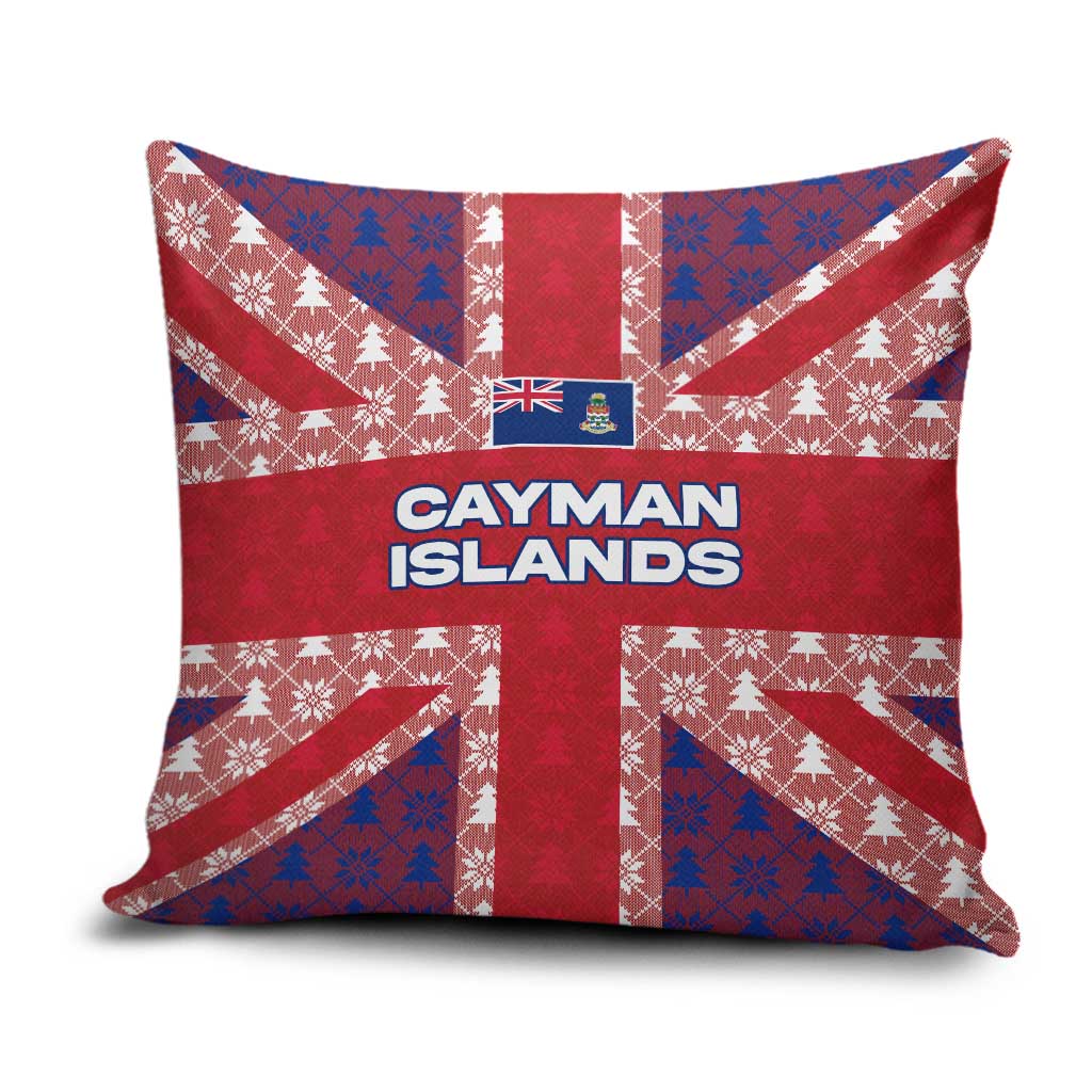 Cayman Islands Christmas Pillow Cover Xmas Pattern and Coat of Arms - Wonder Print Shop
