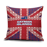 Cayman Islands Christmas Pillow Cover Xmas Pattern and Coat of Arms - Wonder Print Shop