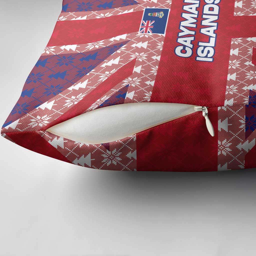 Cayman Islands Christmas Pillow Cover Xmas Pattern and Coat of Arms - Wonder Print Shop