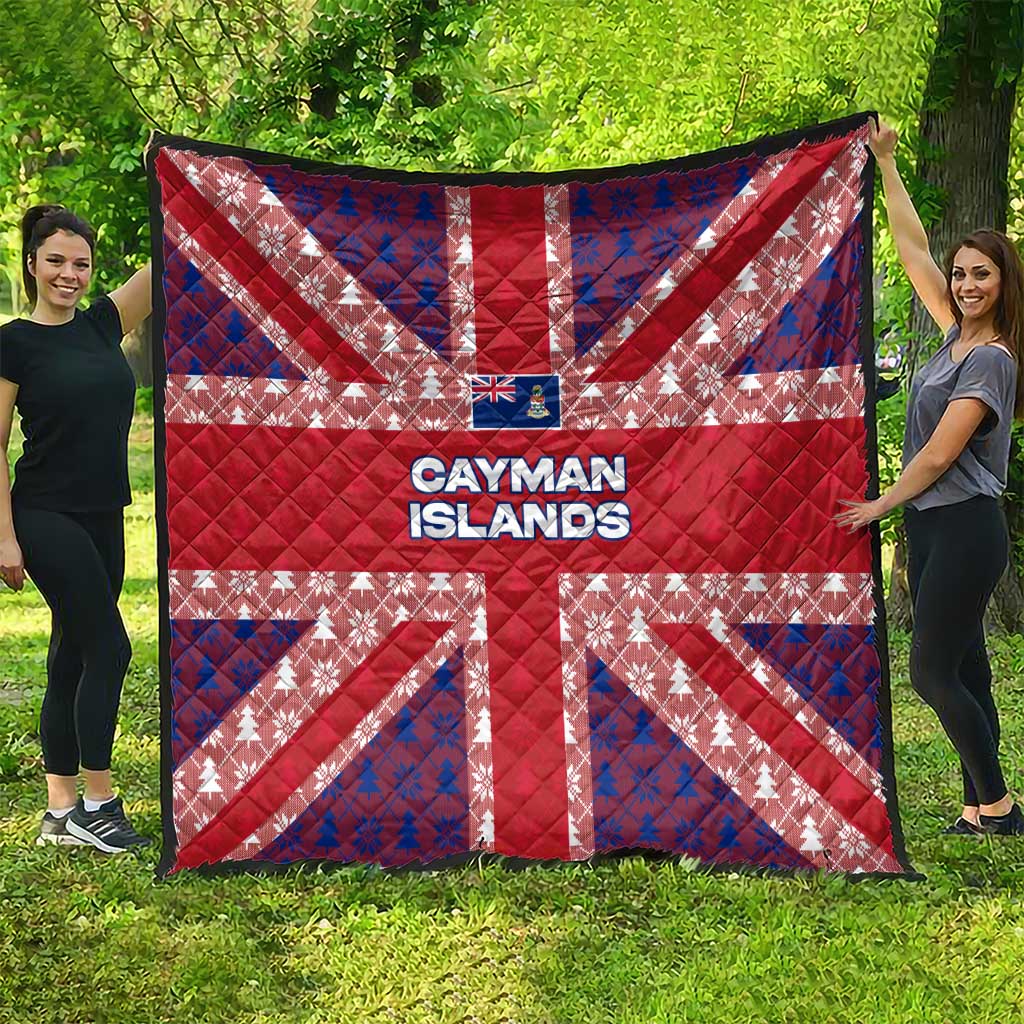 Cayman Islands Christmas Quilt Xmas Pattern and Coat of Arms - Wonder Print Shop