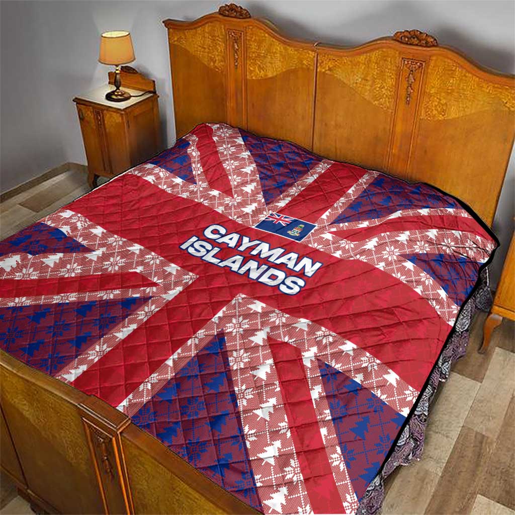 Cayman Islands Christmas Quilt Xmas Pattern and Coat of Arms - Wonder Print Shop
