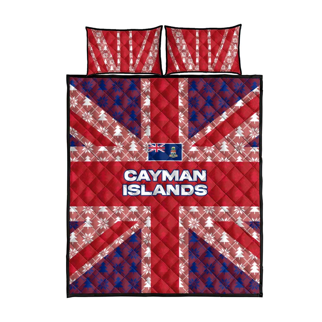 Cayman Islands Christmas Quilt Bed Set Xmas Pattern and Coat of Arms - Wonder Print Shop