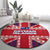 Cayman Islands Christmas Round Carpet Xmas Pattern and Coat of Arms - Wonder Print Shop