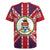 Cayman Islands Christmas Rugby Jersey Xmas Pattern and Coat of Arms - Wonder Print Shop