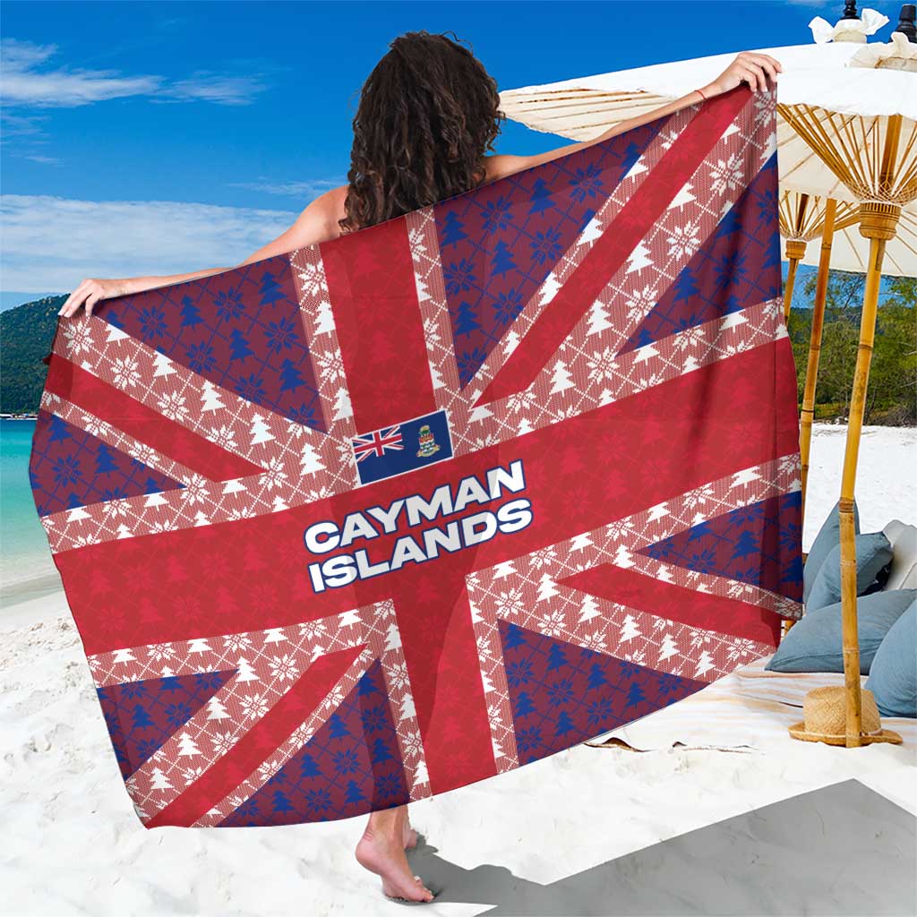 Cayman Islands Christmas Sarong Xmas Pattern and Coat of Arms - Wonder Print Shop