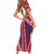 Cayman Islands Christmas Short Sleeve Bodycon Dress Xmas Pattern and Coat of Arms - Wonder Print Shop