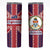 Cayman Islands Christmas Skinny Tumbler Xmas Pattern and Coat of Arms - Wonder Print Shop