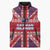 Cayman Islands Christmas Sleeveless Puffer Jacket Xmas Pattern and Coat of Arms - Wonder Print Shop
