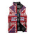 Cayman Islands Christmas Sleeveless Puffer Jacket Xmas Pattern and Coat of Arms - Wonder Print Shop