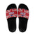 Cayman Islands Christmas Slide Sandals Xmas Pattern and Coat of Arms - Wonder Print Shop