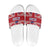 Cayman Islands Christmas Slide Sandals Xmas Pattern and Coat of Arms - Wonder Print Shop