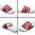 Cayman Islands Christmas Slide Sandals Xmas Pattern and Coat of Arms - Wonder Print Shop