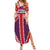 Cayman Islands Christmas Summer Maxi Dress Xmas Pattern and Coat of Arms - Wonder Print Shop