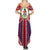 Cayman Islands Christmas Summer Maxi Dress Xmas Pattern and Coat of Arms - Wonder Print Shop