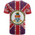 Cayman Islands Christmas T Shirt Xmas Pattern and Coat of Arms - Wonder Print Shop