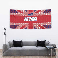 Cayman Islands Christmas Tapestry Xmas Pattern and Coat of Arms - Wonder Print Shop