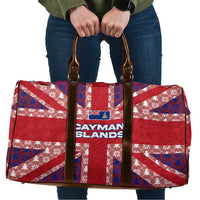 Cayman Islands Christmas Travel Bag Xmas Pattern and Coat of Arms - Wonder Print Shop
