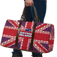 Cayman Islands Christmas Travel Bag Xmas Pattern and Coat of Arms - Wonder Print Shop