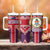 Cayman Islands Christmas Tumbler With Handle Xmas Pattern and Coat of Arms - Wonder Print Shop