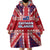 Cayman Islands Christmas Wearable Blanket Hoodie Xmas Pattern and Coat of Arms - Wonder Print Shop
