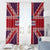 Cayman Islands Christmas Window Curtain Xmas Pattern and Coat of Arms - Wonder Print Shop