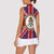 Cayman Islands Christmas Women Sleeveless Polo Shirt Xmas Pattern and Coat of Arms - Wonder Print Shop