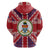 Cayman Islands Christmas Zip Hoodie Xmas Pattern and Coat of Arms - Wonder Print Shop