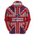 Cayman Islands Christmas Zip Hoodie Xmas Pattern and Coat of Arms - Wonder Print Shop