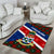 Cayman Islands Xmas Area Rug Christmas Plaid Turtle and Coat of Arms Red Green Blue - Wonder Print Shop