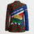 Cayman Islands Xmas Blazer Christmas Plaid Turtle and Coat of Arms Red Green Blue - Wonder Print Shop