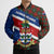 Cayman Islands Xmas Bomber Puffer Jacket Christmas Plaid Turtle and Coat of Arms Red Green Blue - Wonder Print Shop