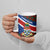 Cayman Islands Xmas Ceramic Mug Christmas Plaid Turtle and Coat of Arms Red Green Blue - Wonder Print Shop