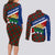 Cayman Islands Xmas Couples Matching Long Sleeve Bodycon Dress and Long Sleeve Button Shirt Christmas Plaid Turtle and Coat of Arms Red Green Blue - Wonder Print Shop