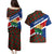 Cayman Islands Xmas Couples Matching Puletasi and Hawaiian Shirt Christmas Plaid Turtle and Coat of Arms Red Green Blue - Wonder Print Shop
