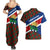 Cayman Islands Xmas Couples Matching Summer Maxi Dress and Hawaiian Shirt Christmas Plaid Turtle and Coat of Arms Red Green Blue - Wonder Print Shop