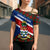 Cayman Islands Xmas Cross Shoulder Shirt Christmas Plaid Turtle and Coat of Arms Red Green Blue - Wonder Print Shop