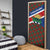 Cayman Islands Xmas Door Cover Christmas Plaid Turtle and Coat of Arms Red Green Blue - Wonder Print Shop