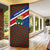 Cayman Islands Xmas Door Cover Christmas Plaid Turtle and Coat of Arms Red Green Blue - Wonder Print Shop